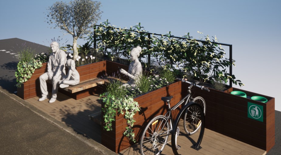 Artists impression of Antrim Road parklet