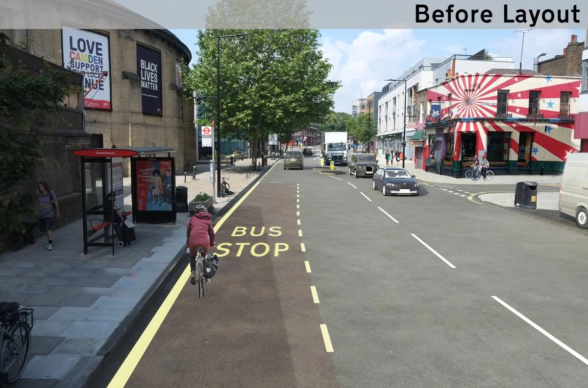 Changing image of Chalk Farm Road