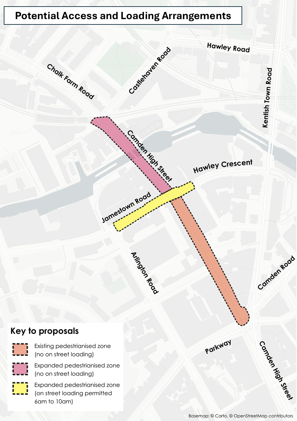 Potential access and loading routes to have this visually explained call us on 0207 974 4444