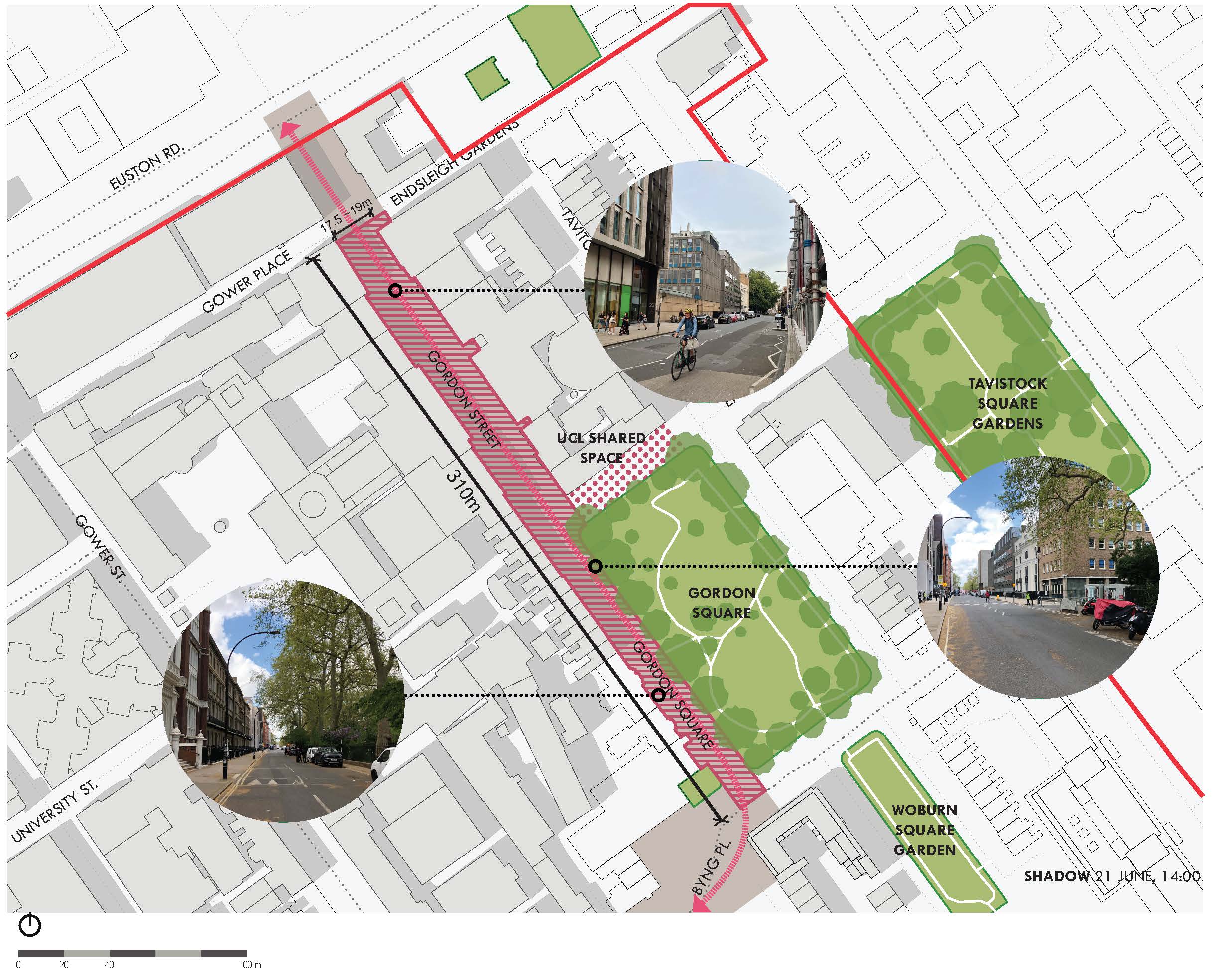 Map of the project area with street names and images - to have this verbally explained contact us on 0207 974 4444