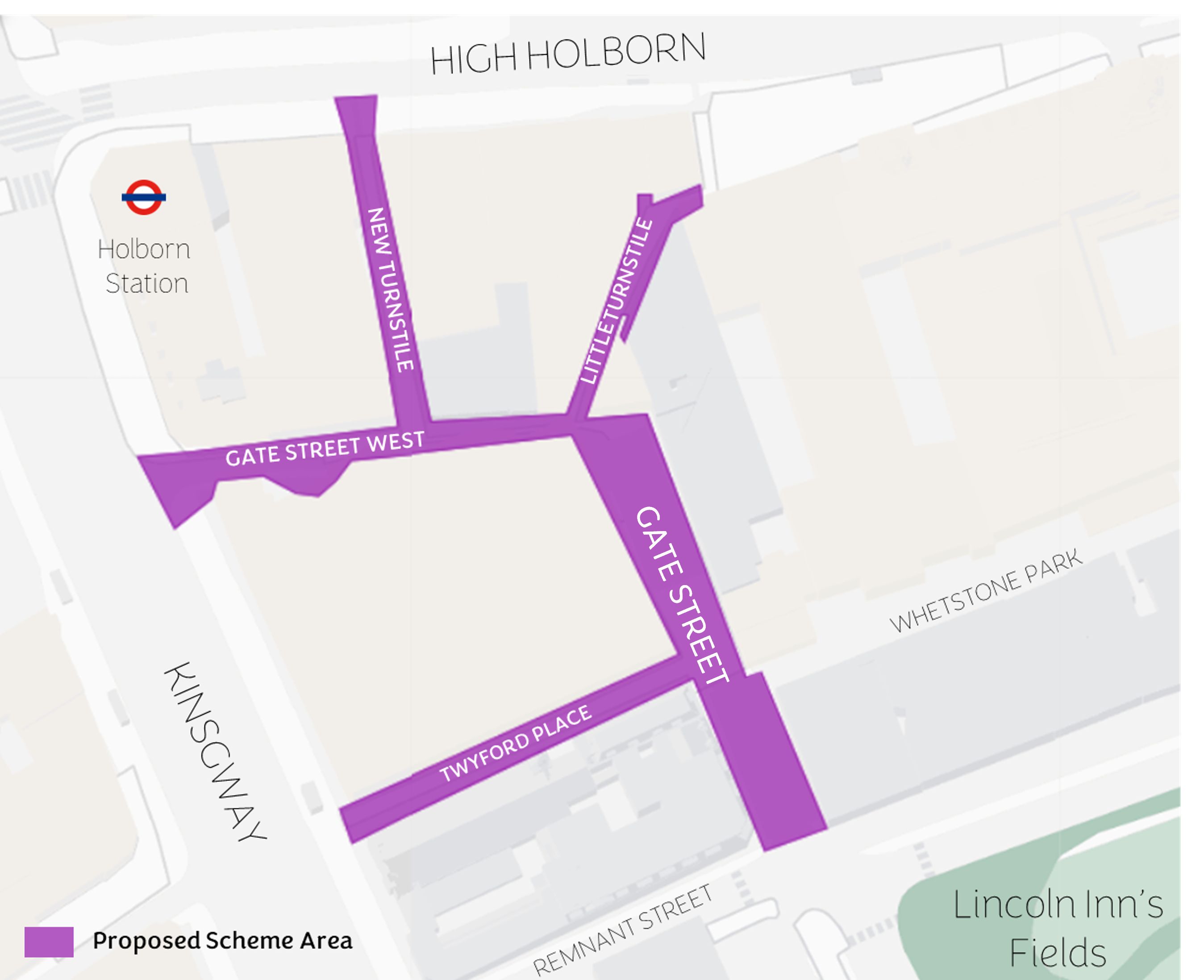 Map of the proposal area  - to have this described call us on 0207 974 4444