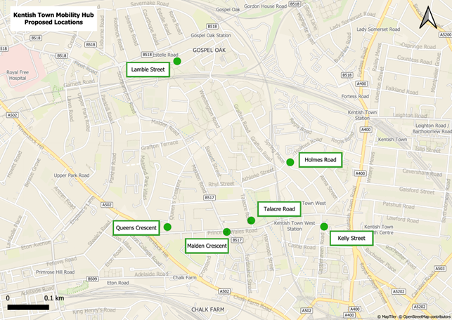 Map of proposed locations - to have this map explained call us on 0207 974 4444