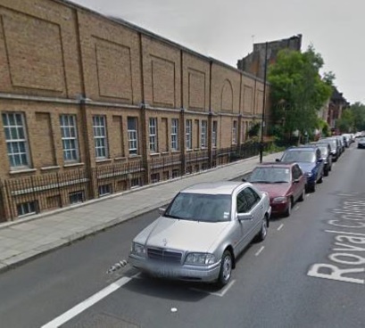 Example of ‘floating’ parking bay on Royal College Street, Camden